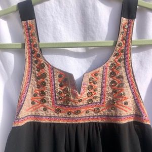 Anthropologie Embroidered Boho  Dress Size Large